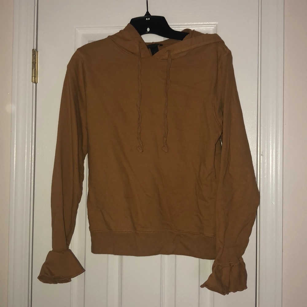 (JCrew) ruffle sleeved hoodie